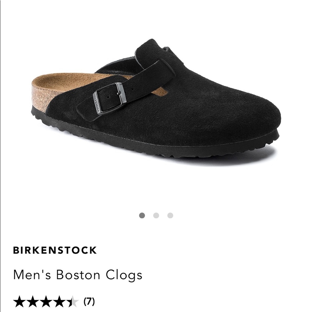 Mens Birkenstock Boston suede